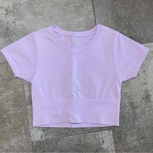 Offline by Aerie Lavender Stretch Crop Top